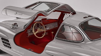 Mercedes 300SL вигляд салона