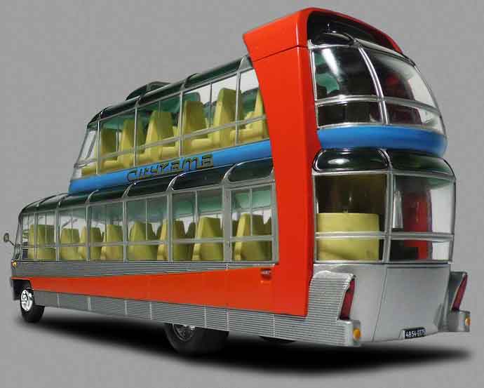 Автобус Citroen U55 Cityrama Currus вид сзади